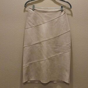 Siani Women's Faux Leather and Faux Suede A-Line Skirt Size Small